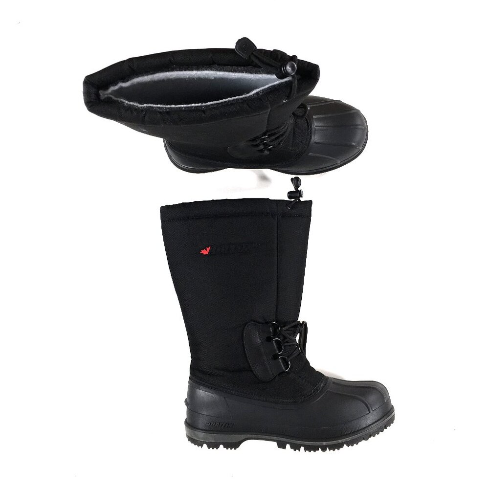 Men's Black Winter Snow Boots - Insulated Waterproof Design